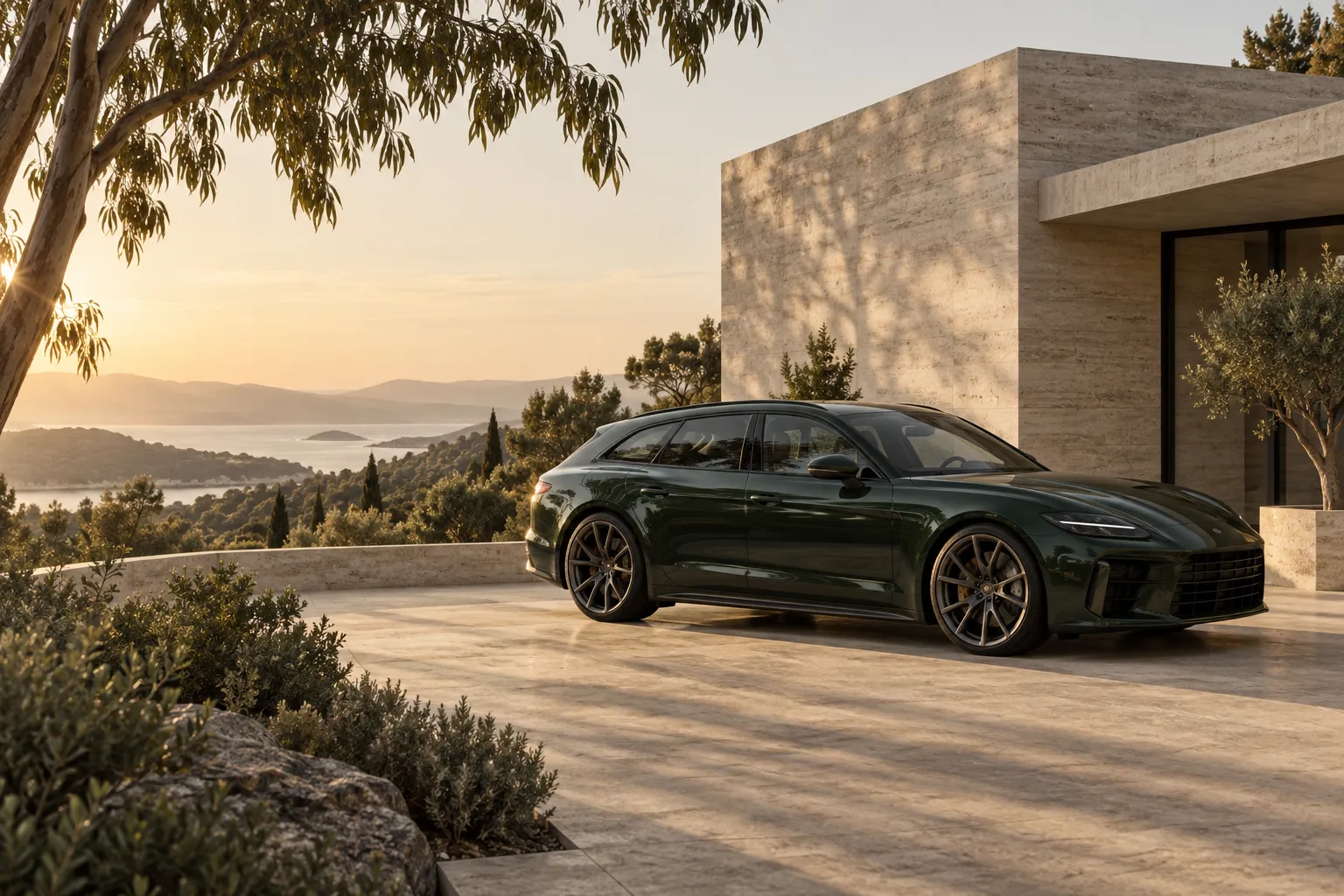 Concept automotive website featuring a touring car
