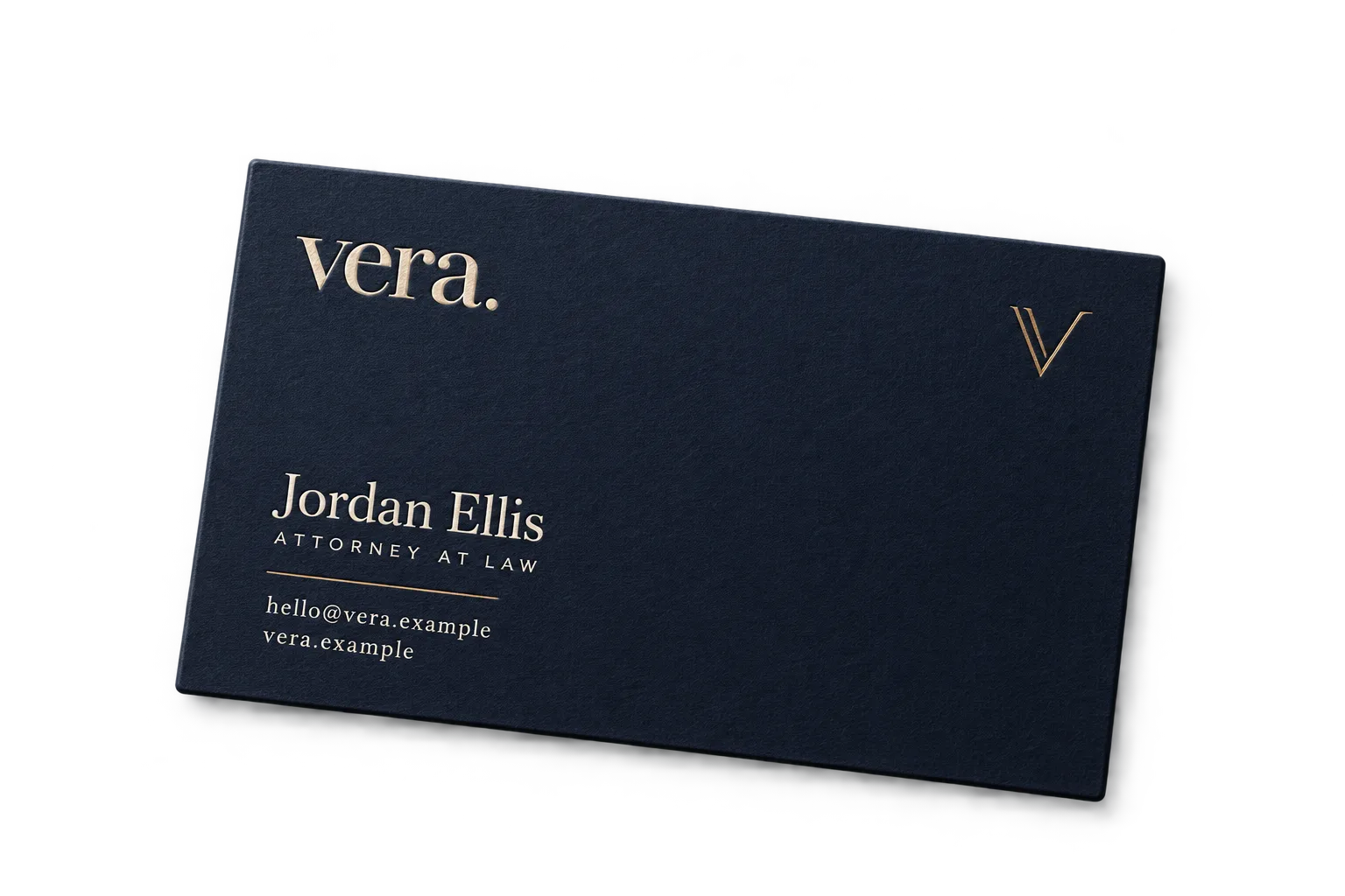 Coordinated business card with textured paper and print finishes